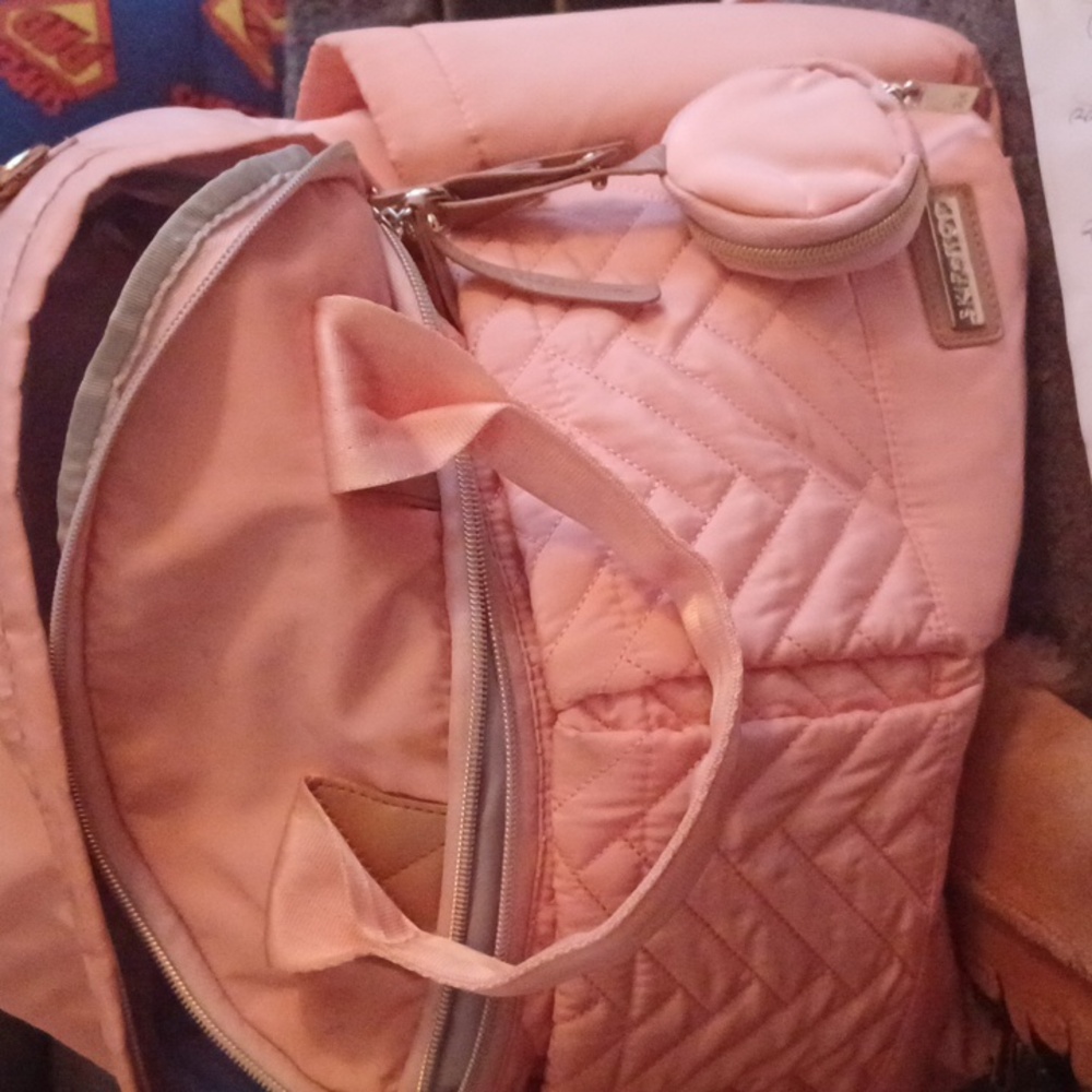 Pink Quilted Backpack - Picture 2 of 5